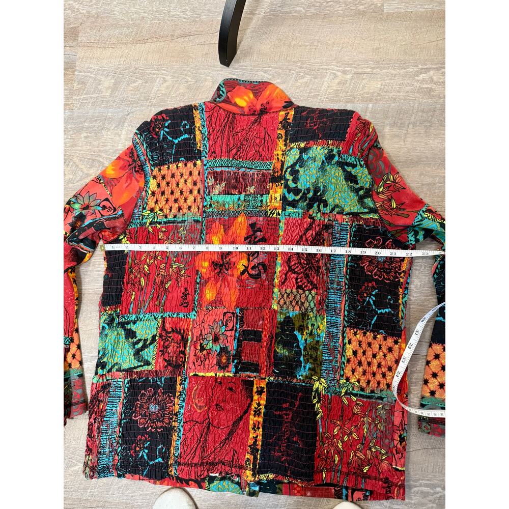 Spa By Chico's Patchwork Boho Knit Lightweight Fr… - image 4